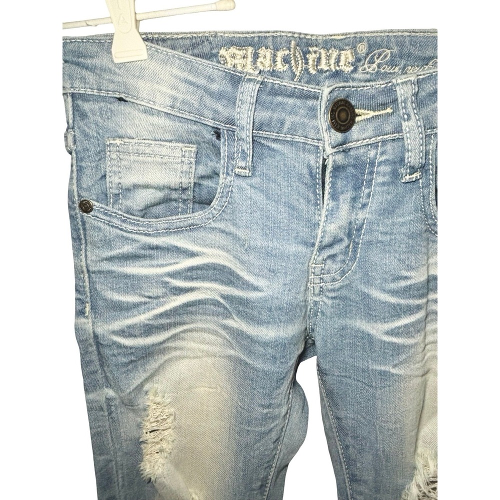 MACHINE Y2K Boutique Distressed Skinny Jeans, Size 0 - Picture 3 of 6